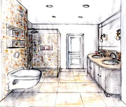 Bathroom Interior Pencil