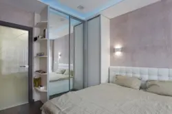 Bedroom design with wardrobe 10 sq.m.