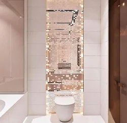 Bathroom design with mirror mosaic