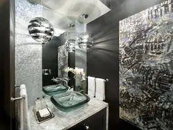 Дизайн ванной зеркальной мозаикой