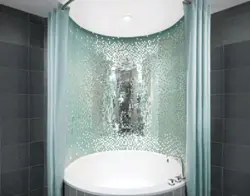 Айна мозаикасы бар ванна бөлмесінің дизайны
