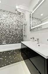 Дизайн ванной зеркальной мозаикой