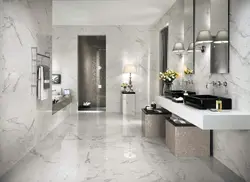 Marble floor bath design