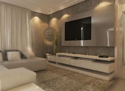 Design Of A TV Area In The Living Room In A Modern Style Photo