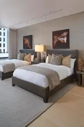 Bedroom design with 2 beds