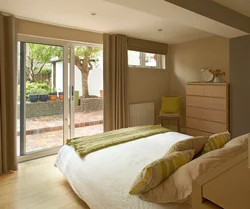 Bedroom design with access to the terrace photo