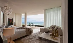 Bedroom design with access to the terrace photo