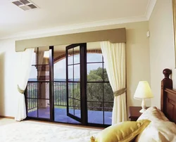 Bedroom design with access to the terrace photo