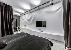 Track lamps in the bedroom design