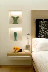 Photo Of Hanging Bedside Tables In The Bedroom