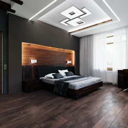 Laminate in the bedroom interior