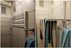 Clothes dryer design in the bathroom