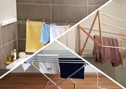 Clothes dryer design in the bathroom