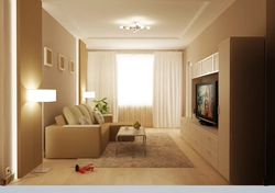 Living room 18 m in Khrushchev photo design