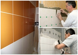 How to lay tiles in the bathroom photo