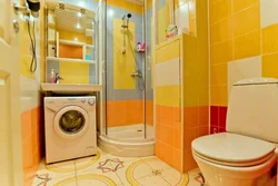 Bathroom design with shower and washing toilet