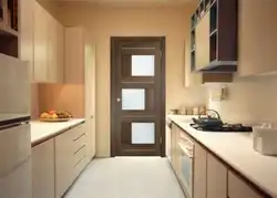 Kitchen interior with two doors