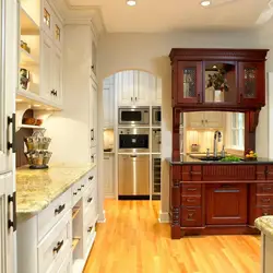 Kitchen interior with two doors
