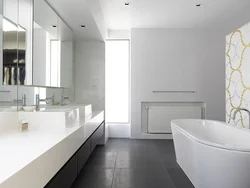 Bath design with gray floor