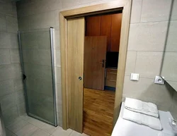 Sliding door design for bathroom