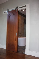 Sliding door design for bathroom