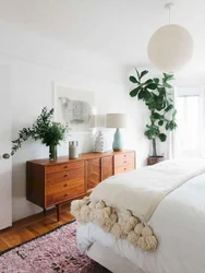 Bedroom Interior With Indoor Plants