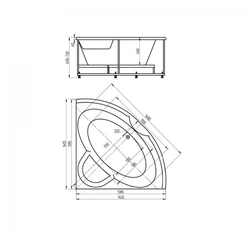 Corner baths dimensions design