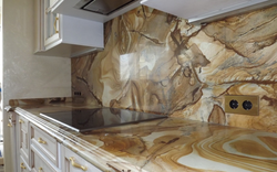 Finishing the kitchen with flexible stone photo