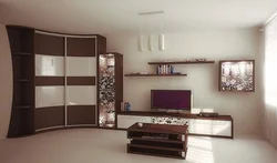 Wardrobe in the living room in a modern style photo
