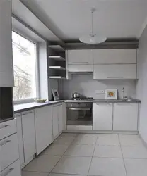 White Kitchen Design With Gray Countertop Photo