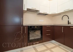 Chocolate white kitchen interior