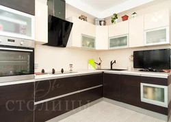 Chocolate white kitchen interior