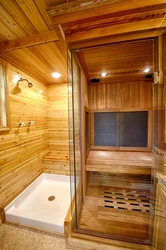 Sauna At Home In The Bathroom Photo