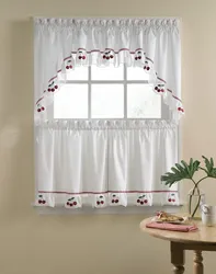 DIY short curtains for the kitchen photo