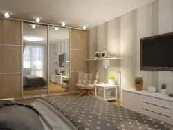 Bedroom wardrobes in a modern style in a small room photo