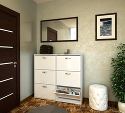 Modern Chest Of Drawers With Mirror In The Hallway Photo