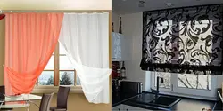 Сучасны дызайн штор для кухні фота навінкі