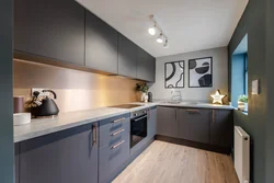 Corner Gray Kitchens With Wood Photo