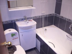 Photo of a bathroom and toilet in an ordinary apartment