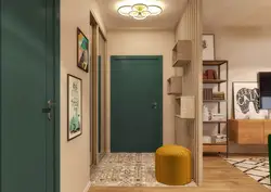 Photo of a hallway in green tones