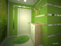 Photo of a hallway in green tones