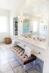 Bathroom with vanity table photo
