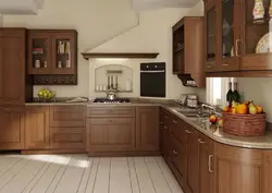 Кухня з дрэва дуб фота