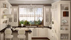 Дизайн кухни с окном в классическом стиле