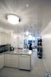 Белые Натяжные Потолки На Кухне Фото Дизайн