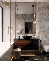 Bathroom Design With Marble Panels