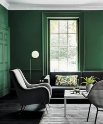 Living Room Interior Gray Green