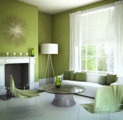 Living Room Interior Gray Green