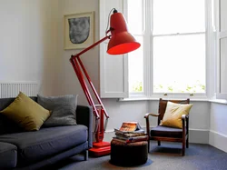 Floor lamp in the living room design photo