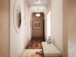 Design of a narrow corridor in an apartment of a panel house photo